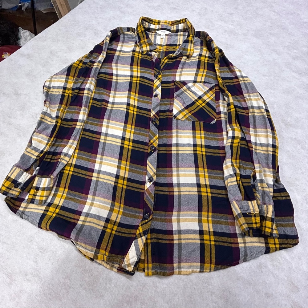 Terra & Sky‎ Multicolor Plaid Flannel Shirt Women’s 1X
